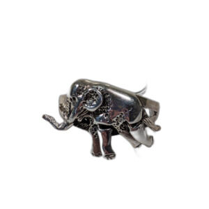 Articulated Elephant Ring 925 Sterling Silver Movable Legs Trunk 4.1gr Size 7.5